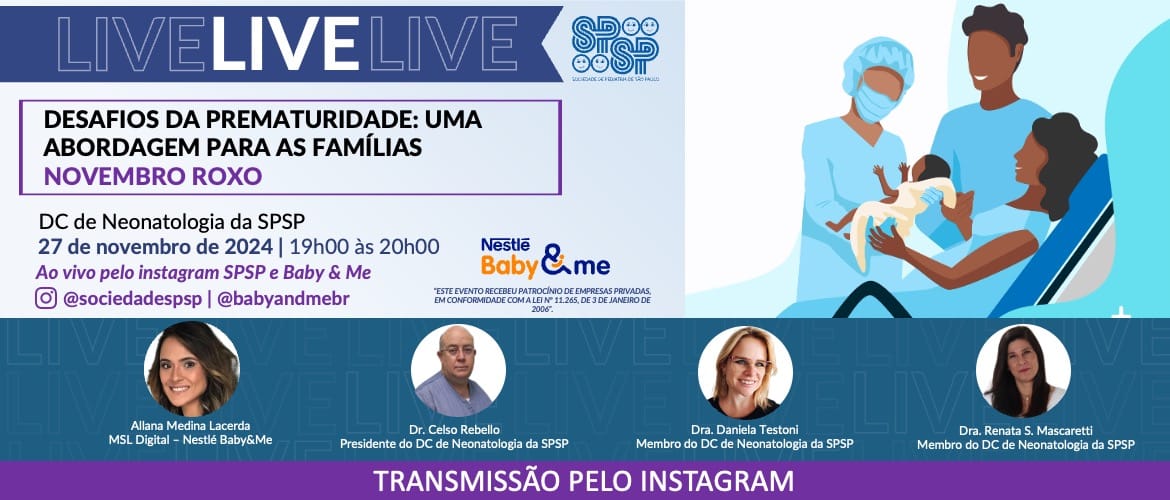 Live – Desafios da prematuridade: uma abordagem para as famílias – Novembro Roxo (Instagram)