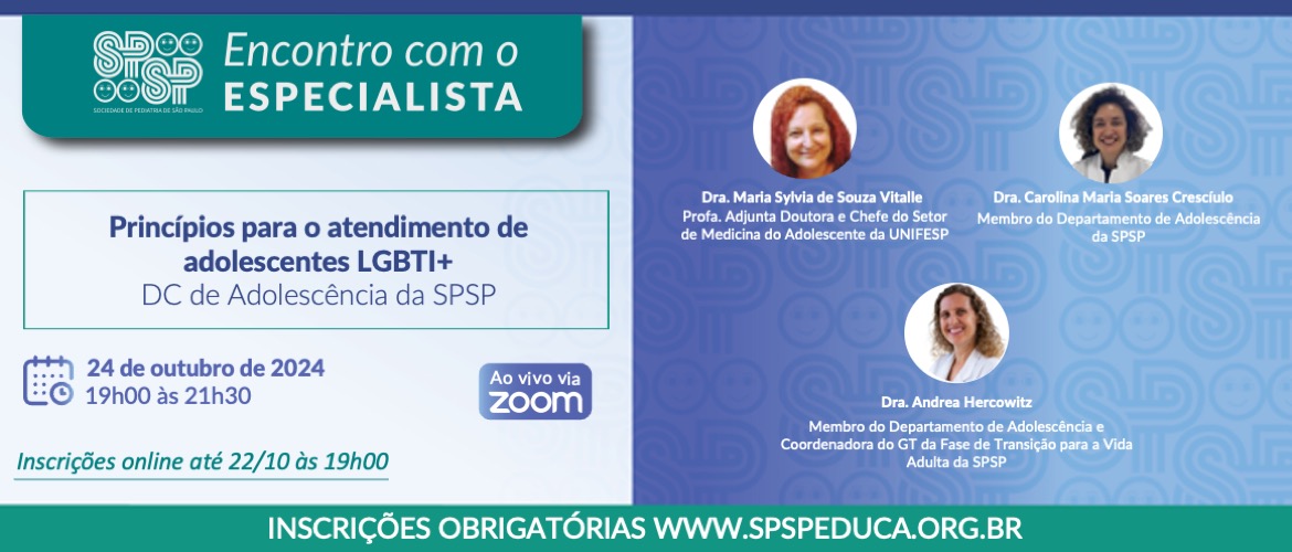 Encontro com o Especialista – Princípios para o atendimento de adolescentes LGBTI+