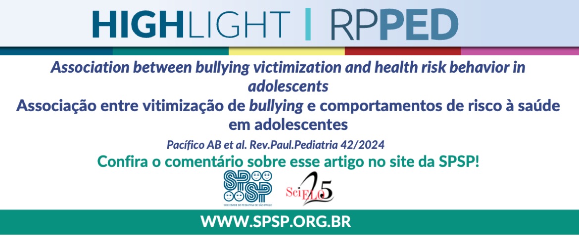 RPPED: Associação entre vitimização de bullying e comportamentos de risco à saúde em adolescentes