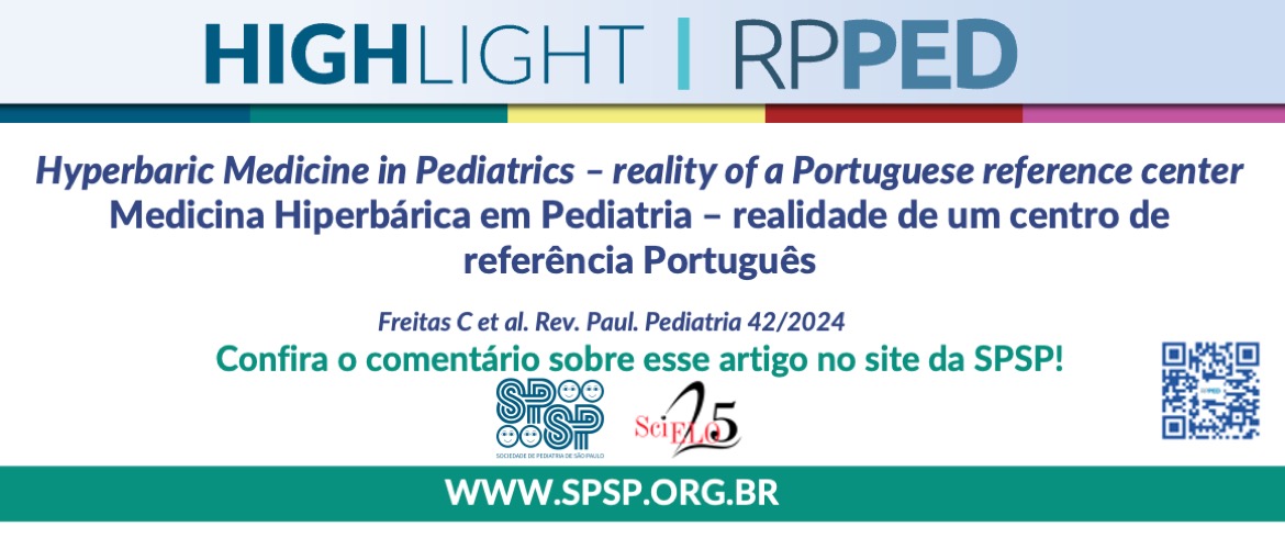 RPPED: Medicina Hiperbárica em Pediatria – Realidade de um Centro de Referência Português