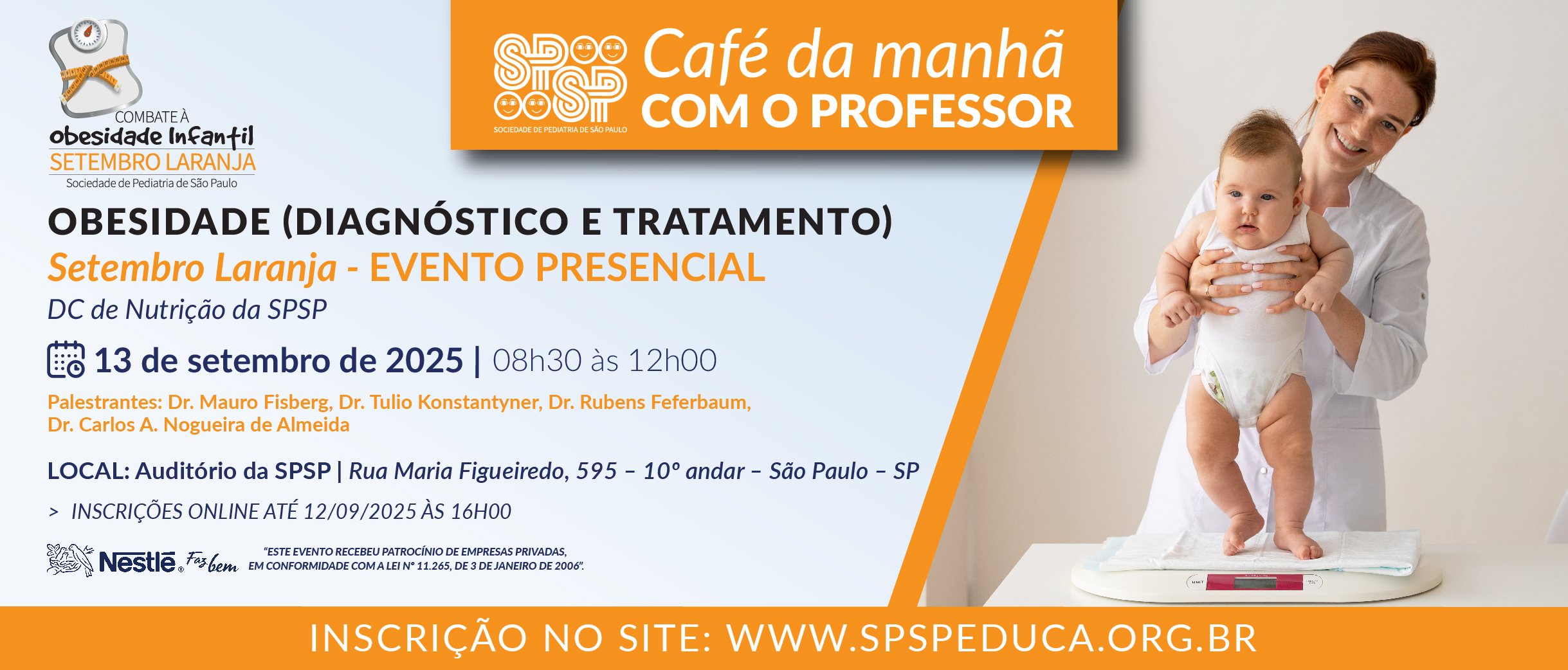 Café da Manhã com o Professor – Obesidade (Diagnóstico e Tratamento) – Setembro Laranja