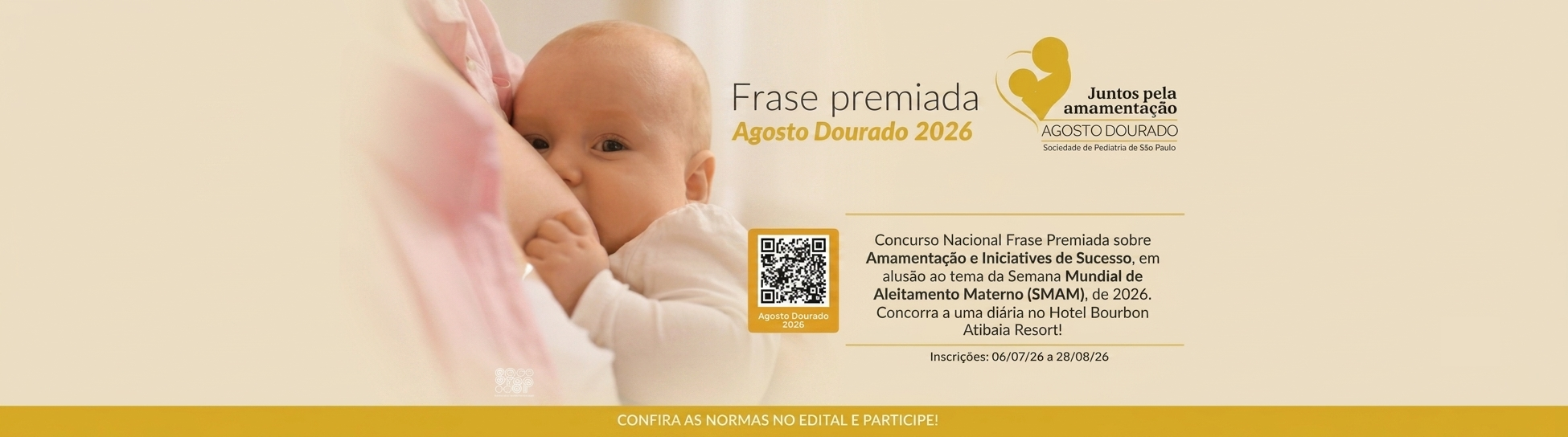 Agosto Dourado: Concurso Frase Premiada sobre Amamentação e Iniciativas de Sucesso