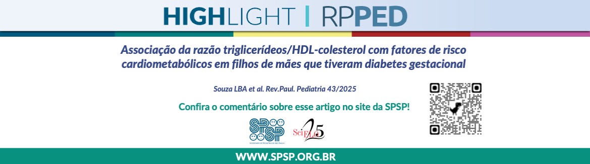 RPPED: Associação da razão triglicerídeos/HDL-colesterol com fatores de risco cardiometabólicos em filhos de mães que tiveram diabetes gestacional