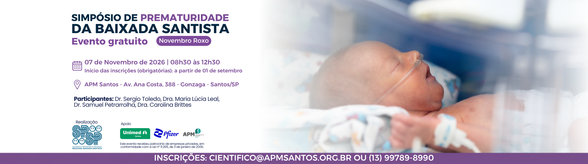 Simpósio de Prematuridade da Baixada Santista – Novembro Roxo