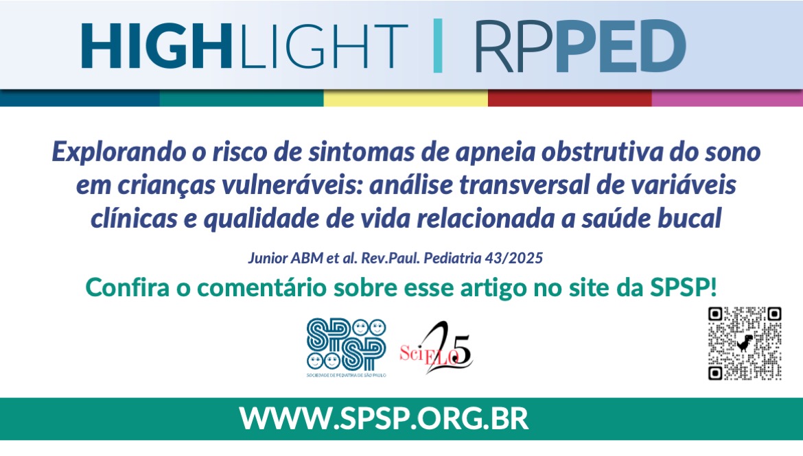 RPPED: Explorando o risco de sintomas de apneia obstrutiva do sono em crianças vulneráveis: análise transversal de variáveis clínicas e qualidade de vida relacionada a saúde bucal