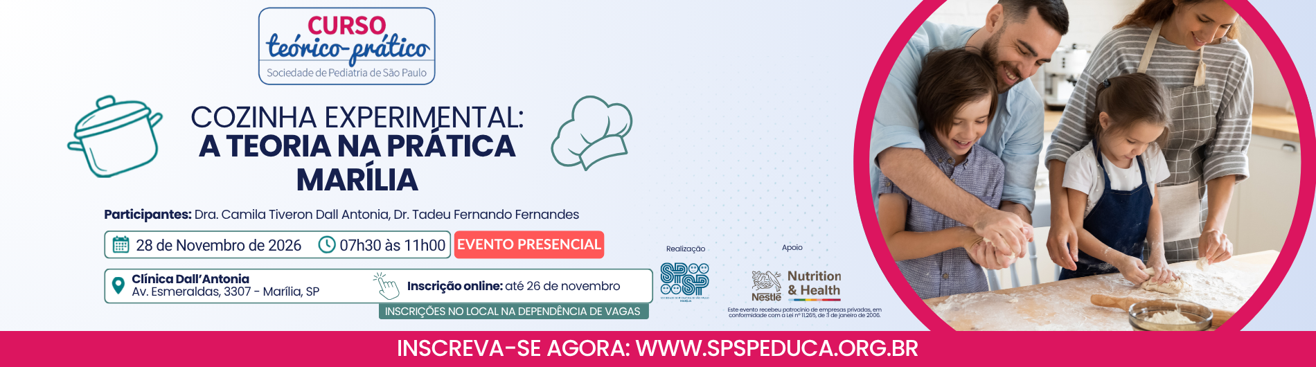 Curso teórico-prático – Cozinha Experimental: a teoria na prática – SPSP Marília