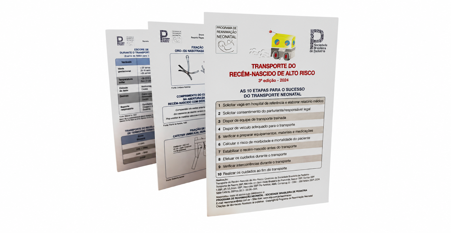 Folder para uso diário no Transporte Neonatal