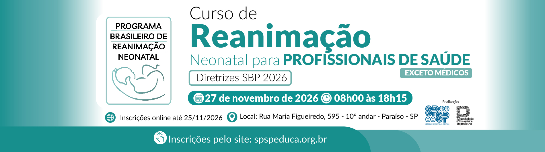 Curso de Reanimação Neonatal para Profissionais de Saúde – Diretrizes SBP 2026