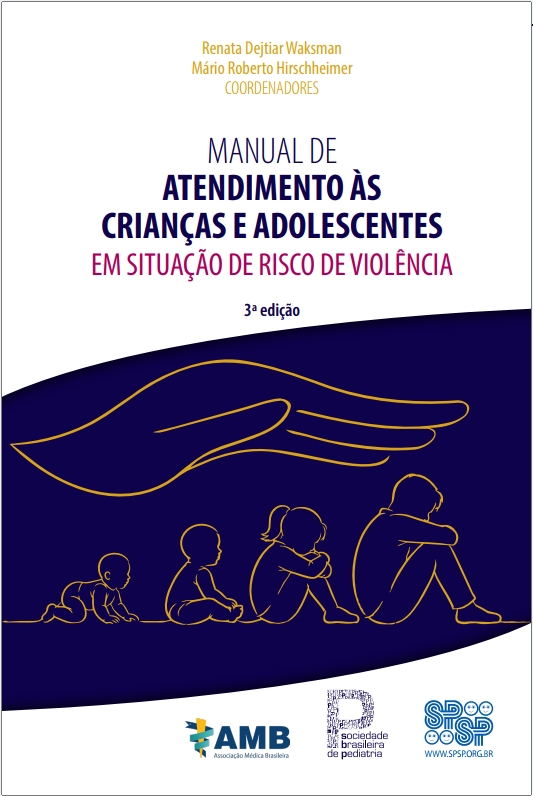 Capa do Manual de Atendimento a Crianças e Adolescentes Vítimas de Violência — 3ª edição